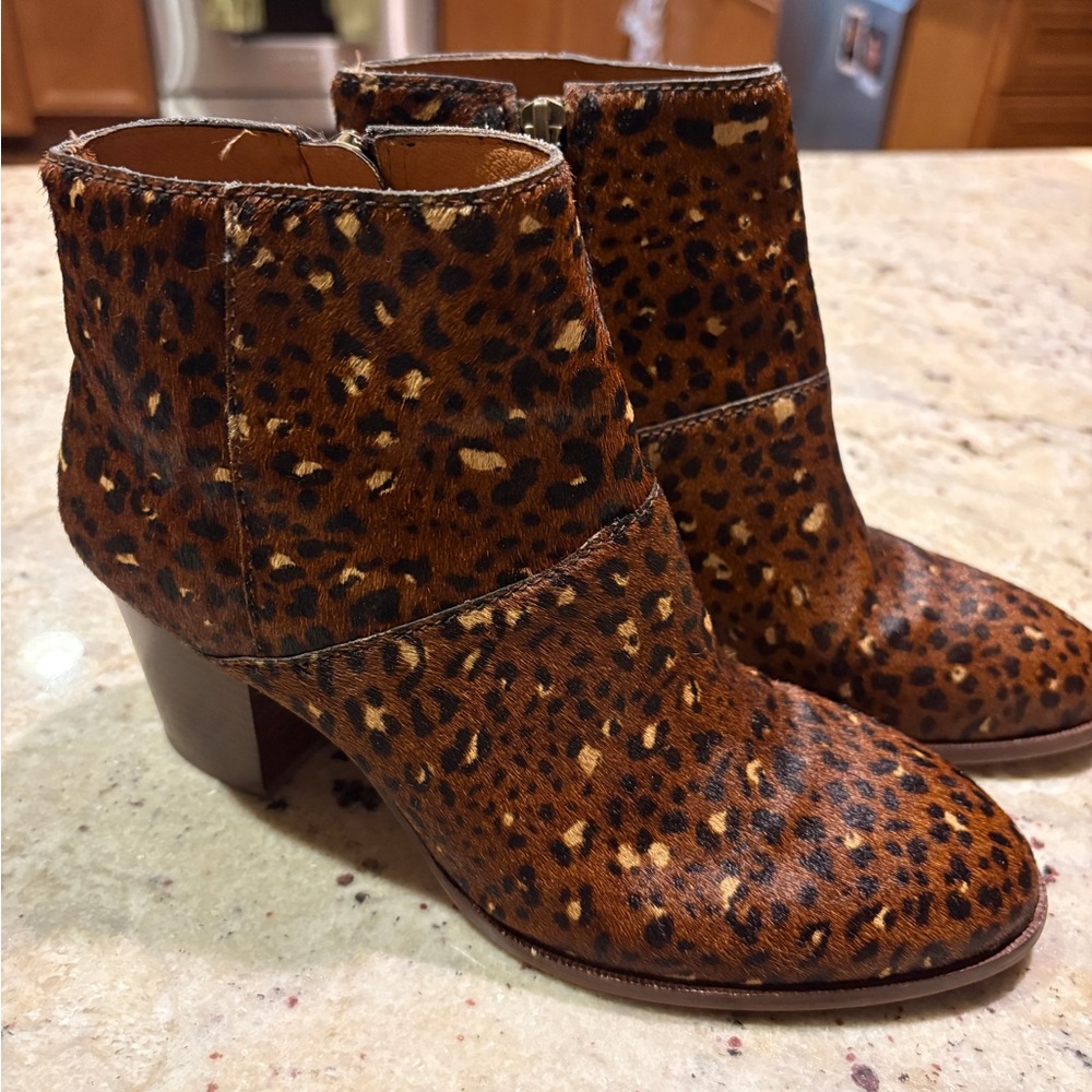 Madewell calf hair booties, size 7.5